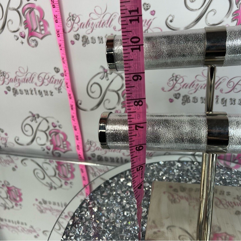 Two-Tier Silver Jewelry T-Bar Display Stand - Picture 8 of 8